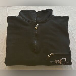 Monaco Black Quarter-Zip Sweatshirt with Logo